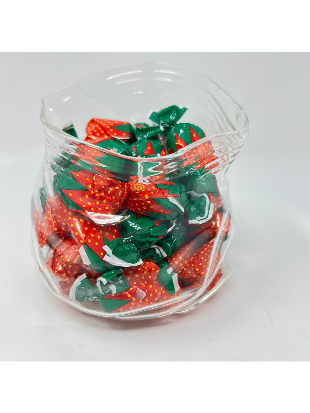 Genuine Fred UNZIPPED Baggie Original Art Glass Zipper Bag Hand Blown Candy Gift
